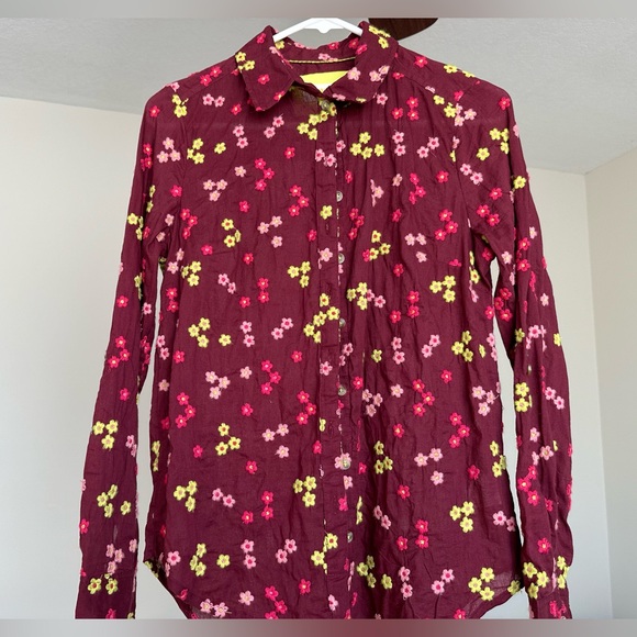 Anthropology Maeve Embroidered Floral Blouse - Picture 1 of 4